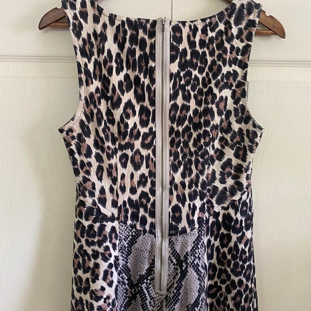 Tracy Reese Leopard Python Snake Mixed Print Flar… - image 9